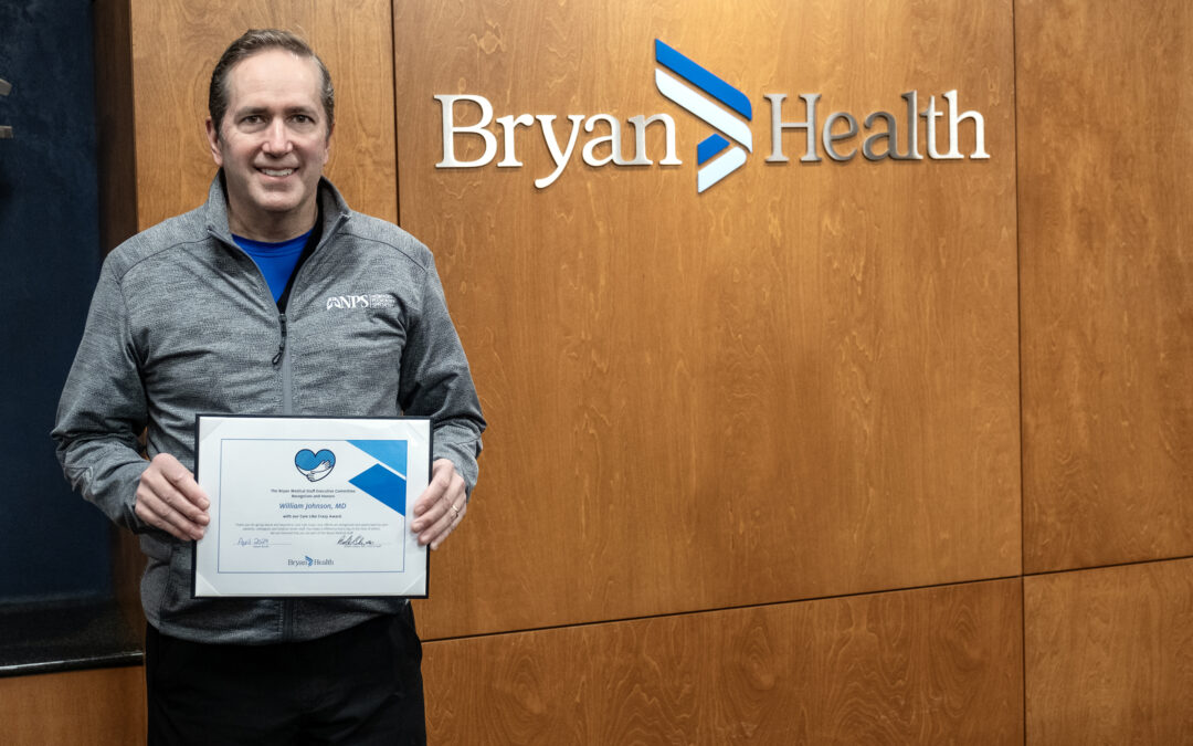 William Johnson MD, Receives Bryan Medical Center Care Like Crazy Award